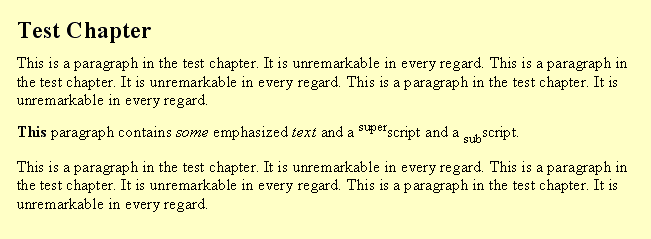 The formatted simple document